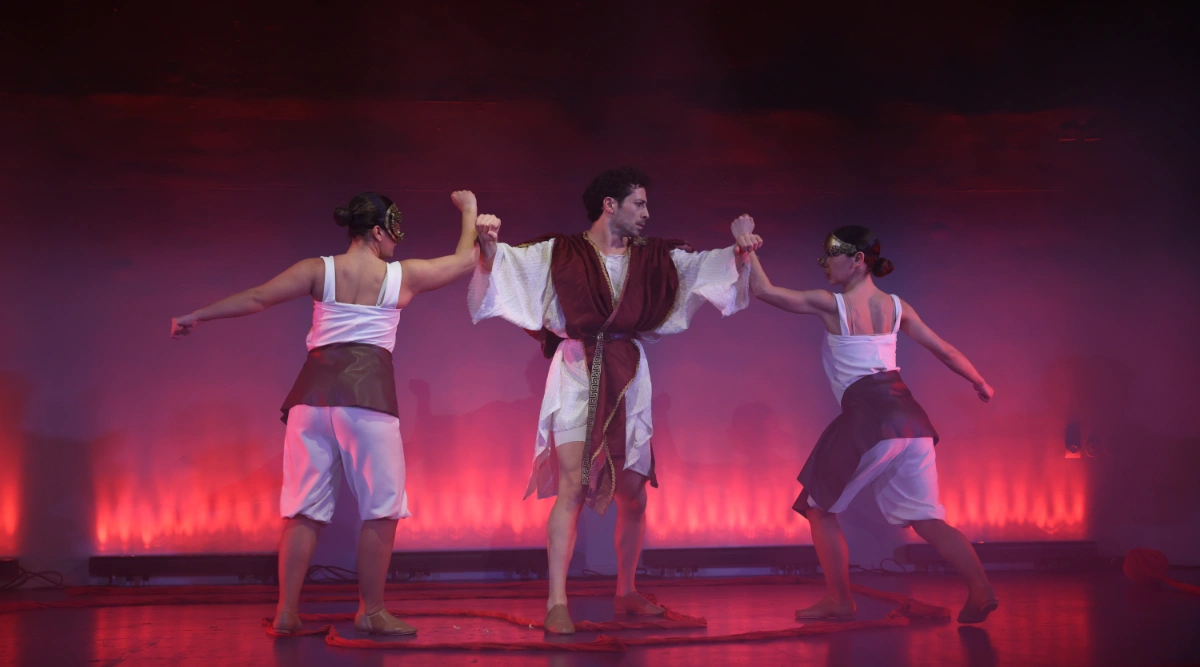 King Minos dance performance scene in Cretan mythology with ritual choreography - Threads of Crete